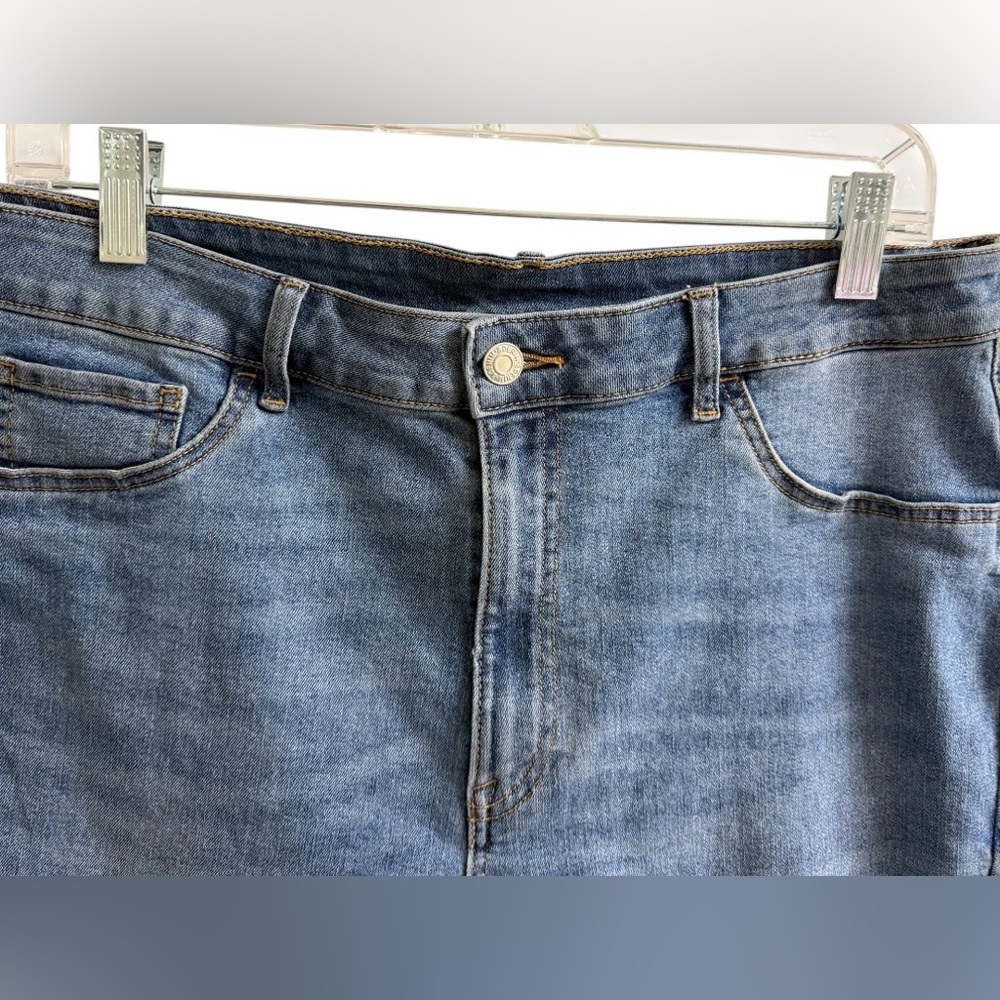 H&M CURVY FIT ULTRA HIGH WAIST ANKLE JEANS WOMEN’S SIZE L STRETCH DENIM NWOT - Picture 5 of 8